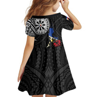 Philippines Strong Kid Short Sleeve Dress Filipino Map Polynesian Tattoo - Polynesian Pride
