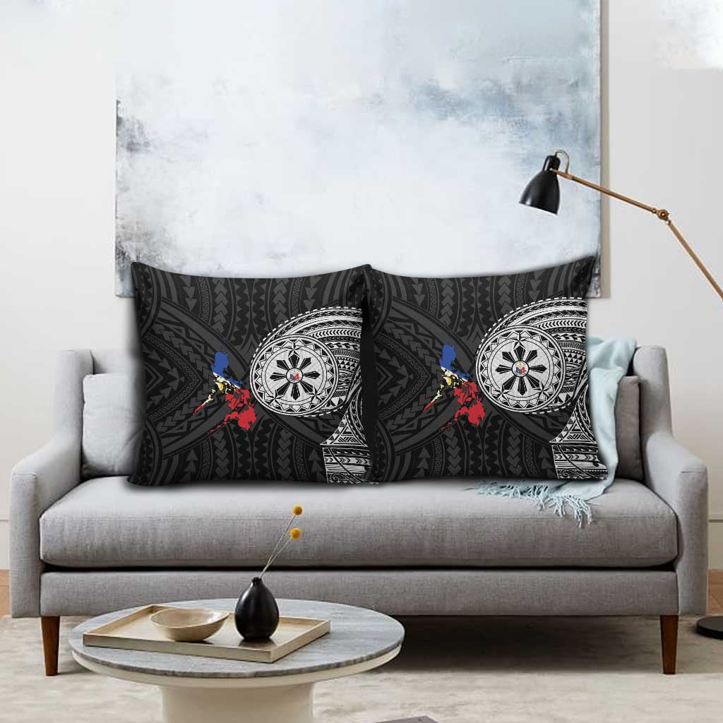 Philippines Strong Pillow Cover Filipino Map Polynesian Tattoo - Polynesian Pride