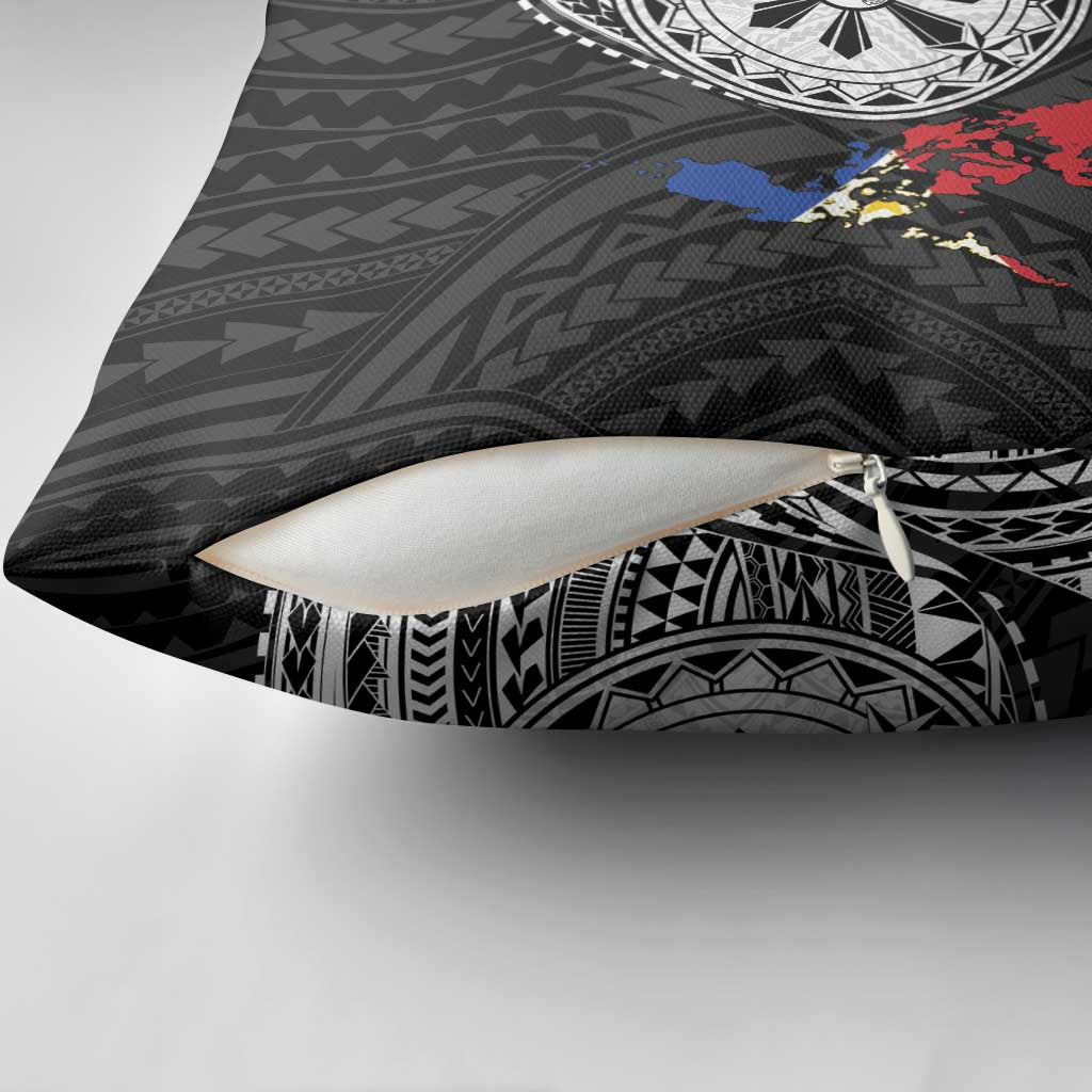 Philippines Strong Pillow Cover Filipino Map Polynesian Tattoo - Polynesian Pride