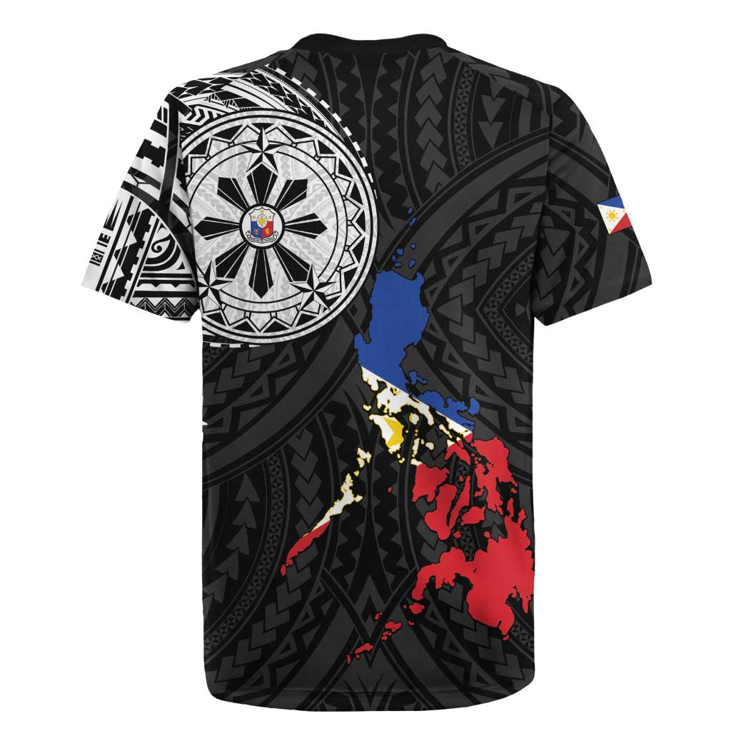 Philippines Strong Rugby Jersey Filipino Map Polynesian Tattoo - Polynesian Pride