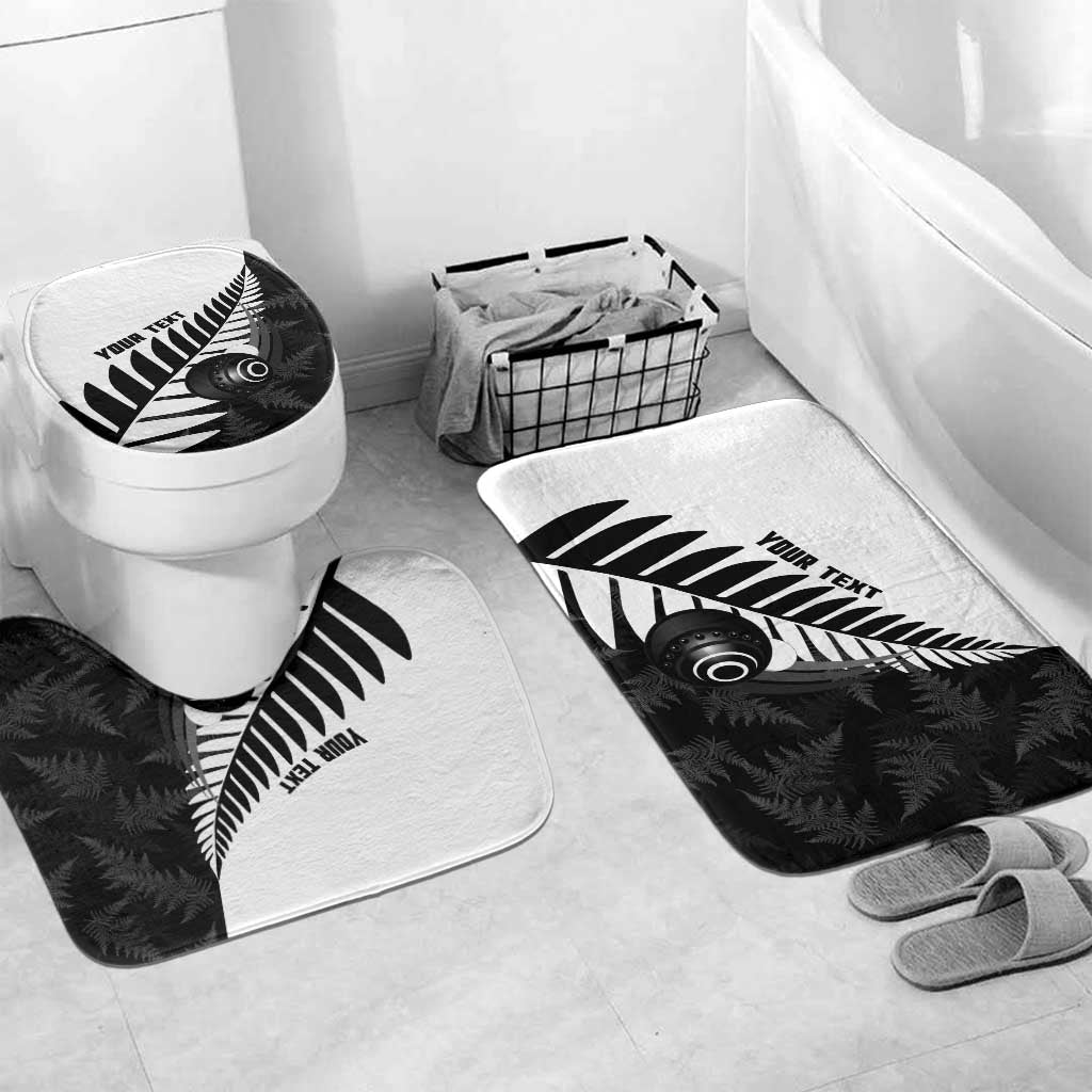 New Zealand Lawn Bowls Custom Bathroom Set Aotearoa Silver Fern - Polynesian Pride