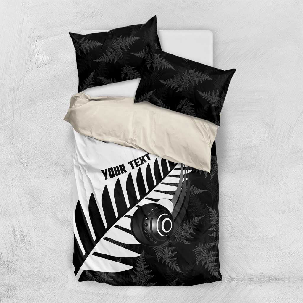 New Zealand Lawn Bowls Custom Bedding Set Aotearoa Silver Fern - Polynesian Pride