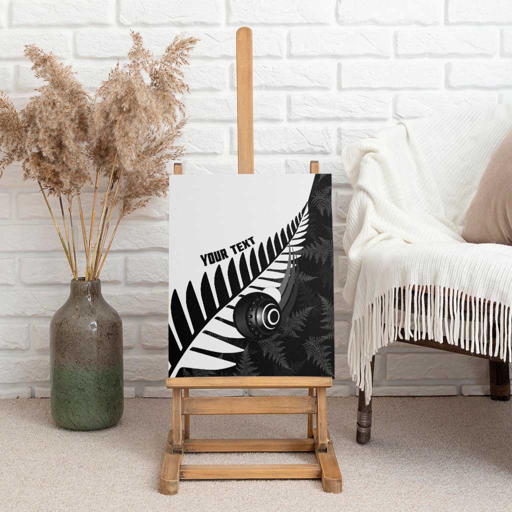 New Zealand Lawn Bowls Custom Canvas Wall Art Aotearoa Silver Fern - Polynesian Pride