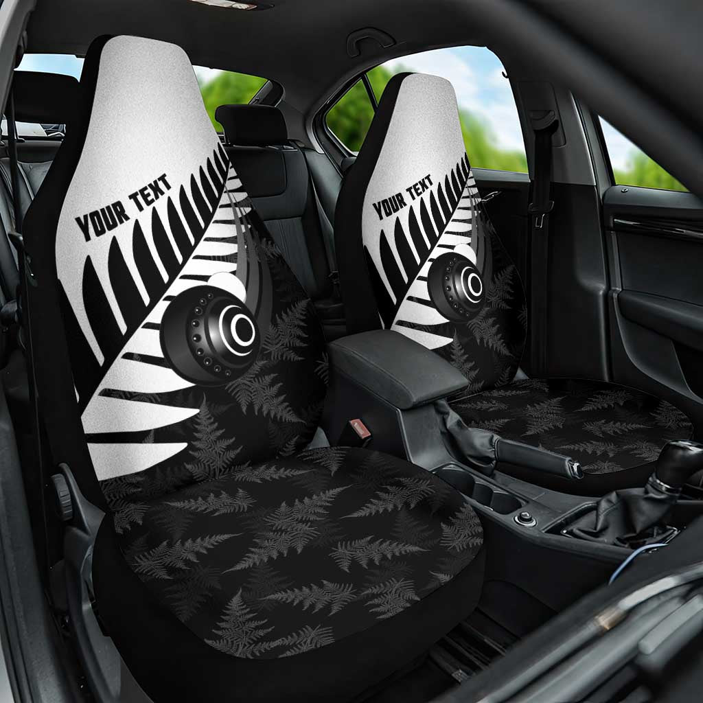 New Zealand Lawn Bowls Custom Car Seat Cover Aotearoa Silver Fern - Polynesian Pride