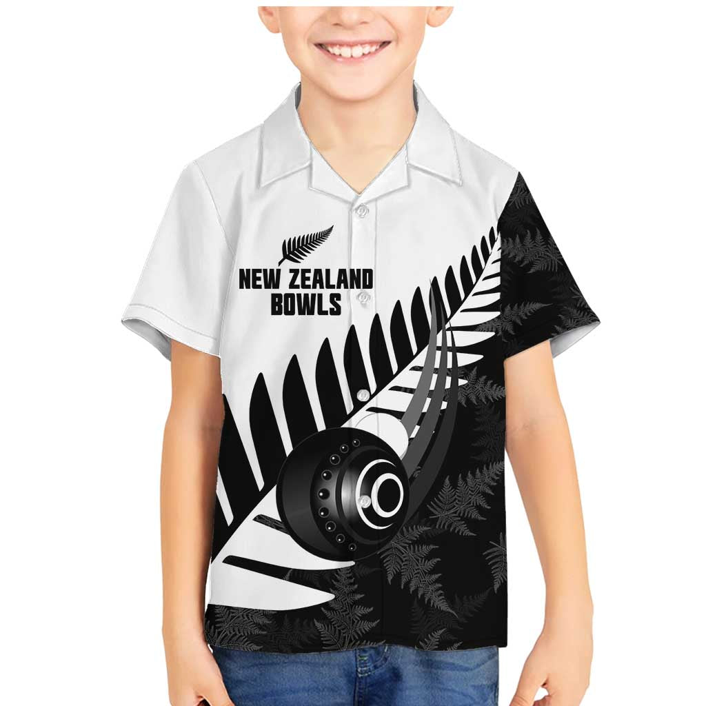 New Zealand Lawn Bowls Custom Family Matching Mermaid Dress and Hawaiian Shirt Aotearoa Silver Fern - Polynesian Pride
