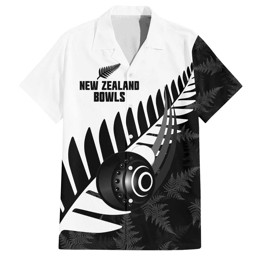 New Zealand Lawn Bowls Custom Family Matching Tank Maxi Dress and Hawaiian Shirt Aotearoa Silver Fern - Polynesian Pride