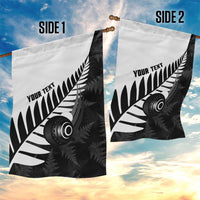 New Zealand Lawn Bowls Custom Garden Flag Aotearoa Silver Fern - Polynesian Pride