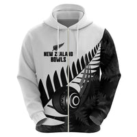 New Zealand Lawn Bowls Custom Hoodie Aotearoa Silver Fern - Polynesian Pride