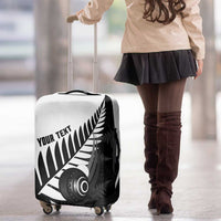 New Zealand Lawn Bowls Custom Luggage Cover Aotearoa Silver Fern - Polynesian Pride