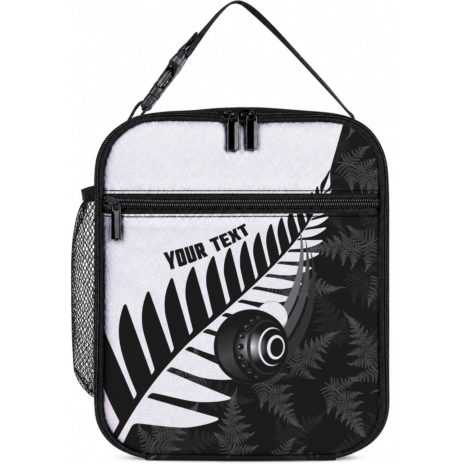 New Zealand Lawn Bowls Custom Lunch Bag Aotearoa Silver Fern
