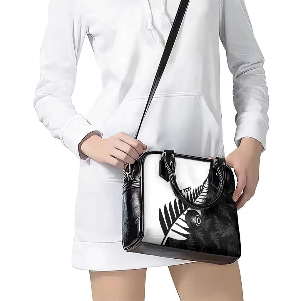New Zealand Lawn Bowls Custom Shoulder Handbag Aotearoa Silver Fern - Polynesian Pride