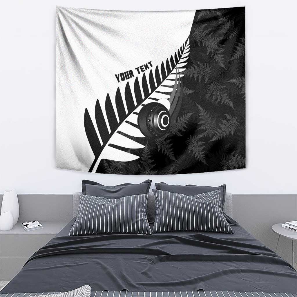 New Zealand Lawn Bowls Custom Tapestry Aotearoa Silver Fern - Polynesian Pride
