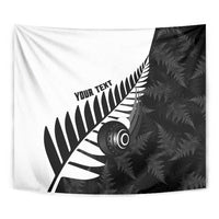 New Zealand Lawn Bowls Custom Tapestry Aotearoa Silver Fern - Polynesian Pride