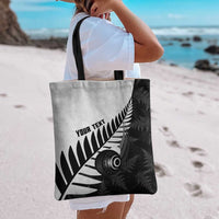 New Zealand Lawn Bowls Custom Tote Bag Aotearoa Silver Fern - Polynesian Pride
