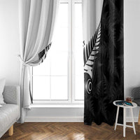 New Zealand Lawn Bowls Custom Window Curtain Aotearoa Silver Fern - Polynesian Pride