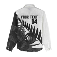 New Zealand Lawn Bowls Custom Women Casual Shirt Aotearoa Silver Fern - Polynesian Pride