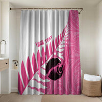 New Zealand Lawn Bowls Breast Cancer Custom Bathroom Set Aotearoa Maori Silver Fern Pink Ribbon - Polynesian Pride