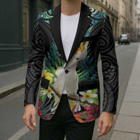 Sulphur-crested Cockatoo New Zealand Blazer Paua Shell Aotearoa Maori Tropical Flowers - Polynesian Pride