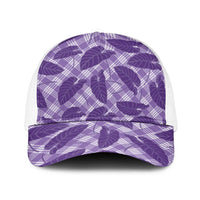 Purple Hawaii Kalo Palaka Motifs Baseball Net Cap Hawaiian Taro Leaves Elegant Vibes