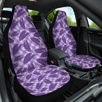 Purple Hawaii Kalo Palaka Motifs Car Seat Cover Hawaiian Taro Leaves Elegant Vibes LT14 One Size Purple - Polynesian Pride