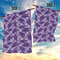 Purple Hawaii Kalo Palaka Motifs Garden Flag Hawaiian Taro Leaves Elegant Vibes LT14 - Polynesian Pride