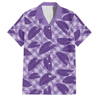 Purple Hawaii Kalo Palaka Motifs Hawaiian Shirt Hawaiian Taro Leaves Elegant Vibes - Polynesian Pride