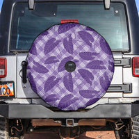 Purple Hawaii Kalo Palaka Motifs Spare Tire Cover Hawaiian Taro Leaves Elegant Vibes LT14 Purple - Polynesian Pride