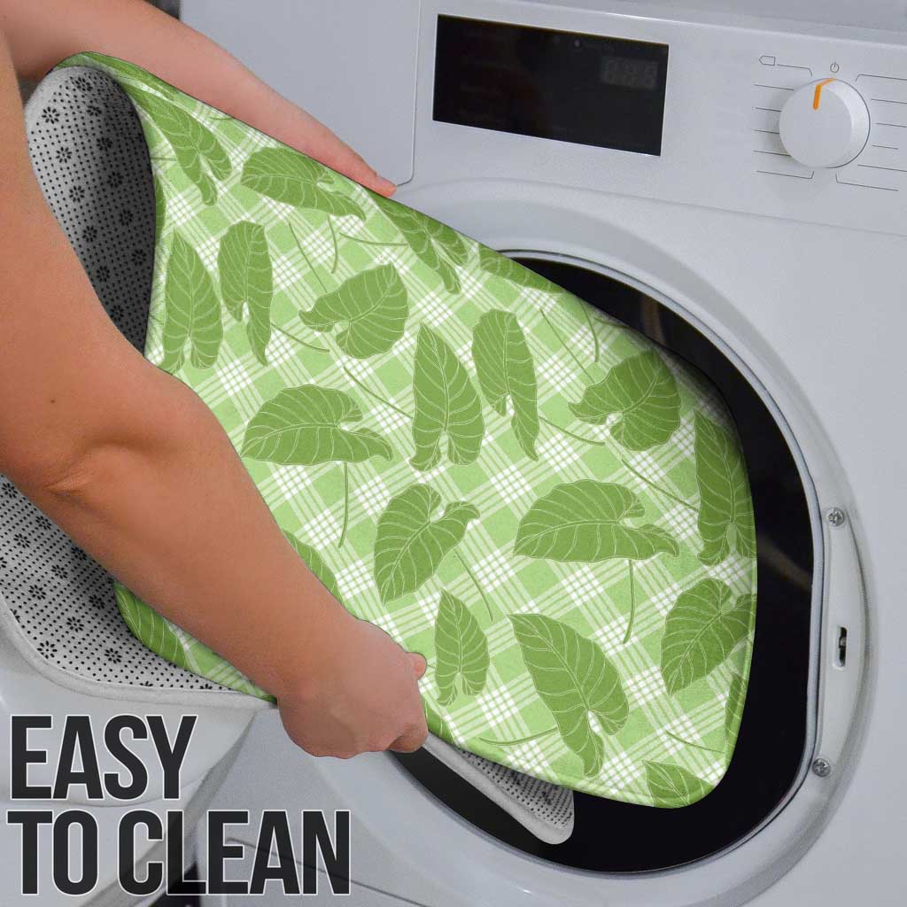 Green Hawaii Kalo Palaka Motifs Bathroom Set Hawaiian Taro Leaves Elegant Vibes LT14 - Polynesian Pride