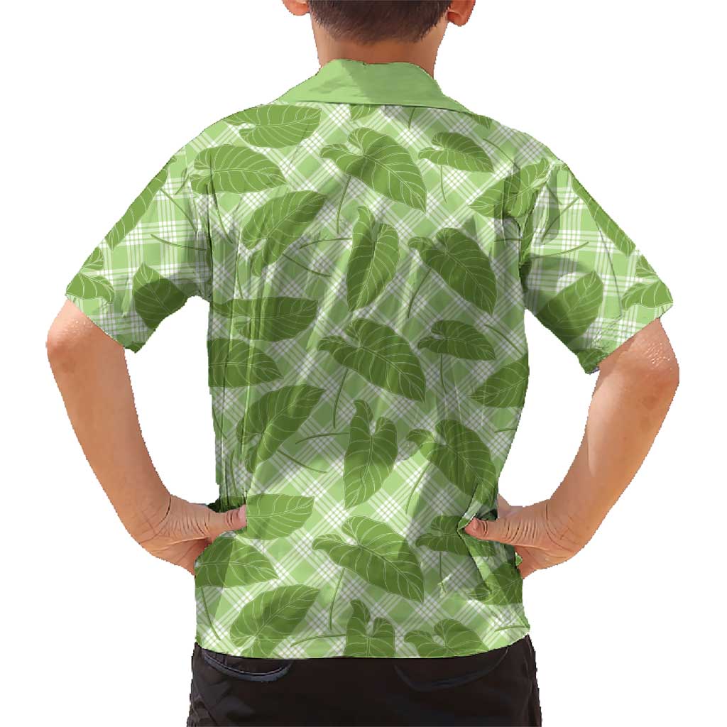 Green Hawaii Kalo Palaka Motifs Hawaiian Shirt Hawaiian Taro Leaves Elegant Vibes - Polynesian Pride