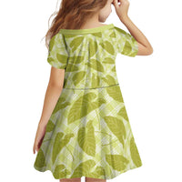 Lime Green Hawaii Kalo Palaka Motifs Family Matching Tank Maxi Dress and Hawaiian Shirt Hawaiian Taro Leaves Elegant Vibes LT14 - Polynesian Pride