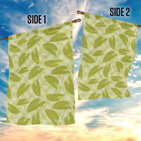 Lime Green Hawaii Kalo Palaka Motifs Garden Flag Hawaiian Taro Leaves Elegant Vibes LT14 - Polynesian Pride