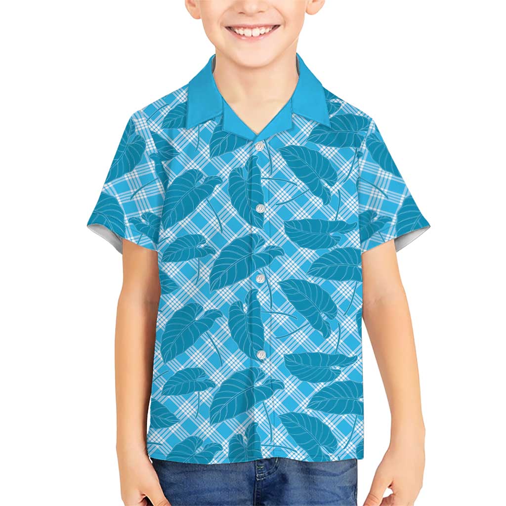 Blue Hawaii Kalo Palaka Motifs Hawaiian Shirt Hawaiian Taro Leaves Elegant Vibes LT14 - Polynesian Pride