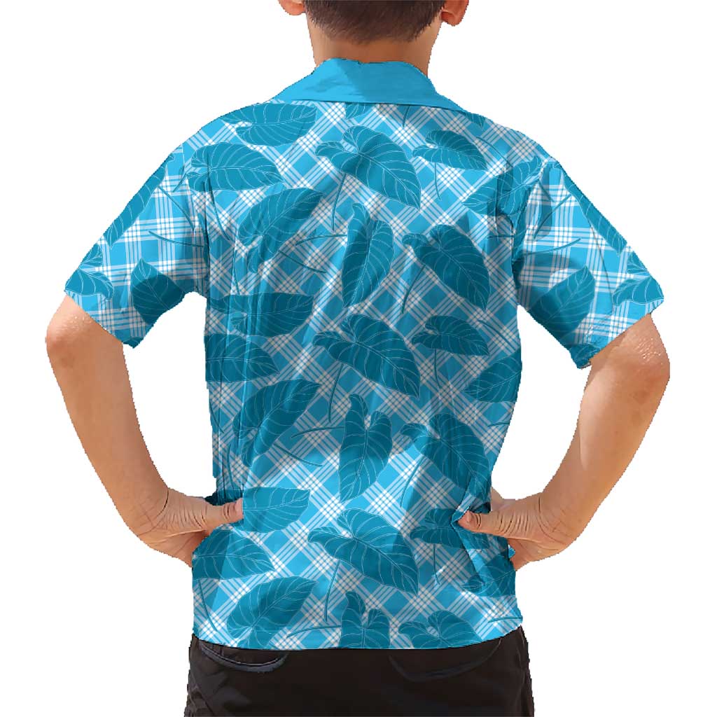 Blue Hawaii Kalo Palaka Motifs Hawaiian Shirt Hawaiian Taro Leaves Elegant Vibes LT14 - Polynesian Pride