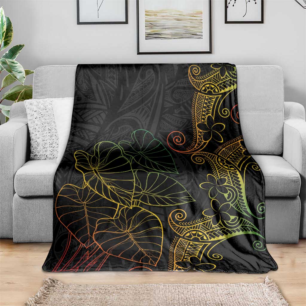 Aloha Hawaii Kalo Blanket Reggae Taro Polynesian Pattern - Polynesian Pride