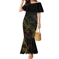 Aloha Hawaii Kalo Family Matching Mermaid Dress and Hawaiian Shirt Reggae Taro Polynesian Pattern - Polynesian Pride