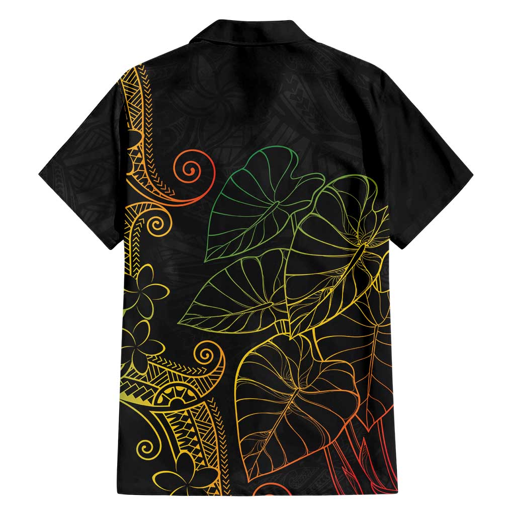 Aloha Hawaii Kalo Family Matching Off Shoulder Maxi Dress and Hawaiian Shirt Reggae Taro Polynesian Pattern LT14 - Polynesian Pride