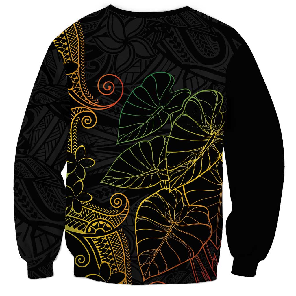 Aloha Hawaii Kalo Sweatshirt Reggae Taro Polynesian Pattern - Polynesian Pride