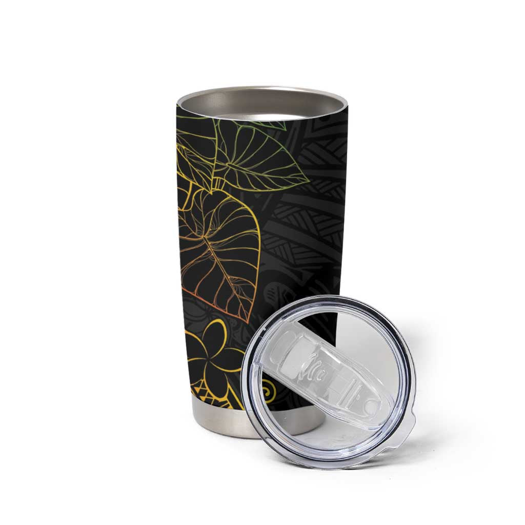 Aloha Hawaii Kalo Tumbler Cup Reggae Taro Polynesian Pattern - Polynesian Pride