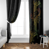 Aloha Hawaii Kalo Window Curtain Reggae Taro Polynesian Pattern - Polynesian Pride