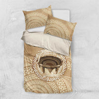 Tonga Skink Kava Bowl Bedding Set Vintage Tongan Ngatu Pattern