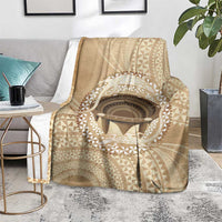 Tonga Skink Kava Bowl Blanket Vintage Tongan Ngatu Pattern