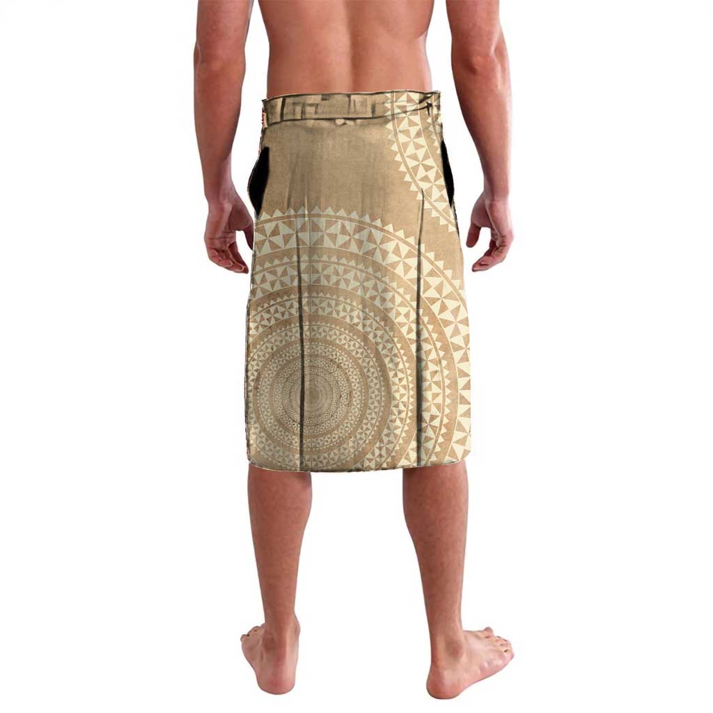 Tonga Skink Kava Bowl Lavalava Vintage Tongan Ngatu Pattern