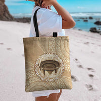 Tonga Skink Kava Bowl Tote Bag Vintage Tongan Ngatu Pattern