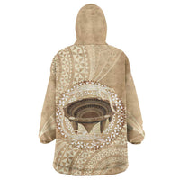 Tonga Skink Kava Bowl Wearable Blanket Hoodie Vintage Tongan Ngatu Pattern LT14 - Polynesian Pride