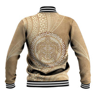 Tonga Ngatu Turtle Baseball Jacket Vintage Tongan Tapa Cloth