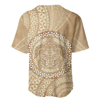 Tonga Ngatu Turtle Baseball Jersey Vintage Tongan Tapa Cloth