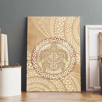 Tonga Ngatu Turtle Canvas Wall Art Vintage Tongan Tapa Cloth