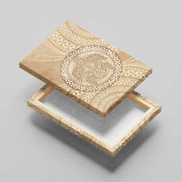 Tonga Ngatu Turtle Canvas Wall Art Vintage Tongan Tapa Cloth