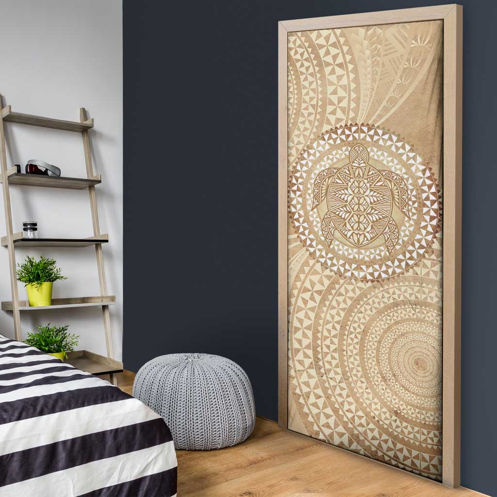 Tonga Ngatu Turtle Door Cover Vintage Tongan Tapa Cloth