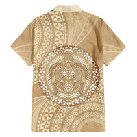 Tonga Ngatu Turtle Family Matching Summer Maxi Dress and Hawaiian Shirt Vintage Tongan Tapa Cloth LT14 - Polynesian Pride